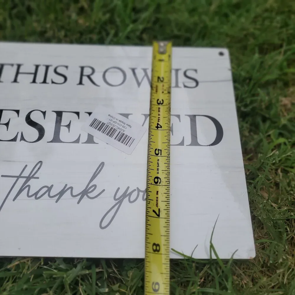 Ryeolo Reserved Seating Signs This Row Is Reserved Wooden Hanging Signs
